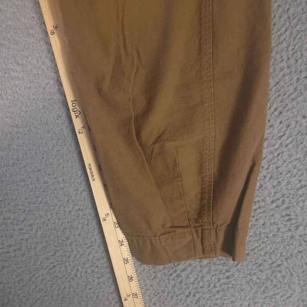 Everlane Pants Womens 0 Brown Organic Cotton Linen Tapered Leg Utility Fatigue